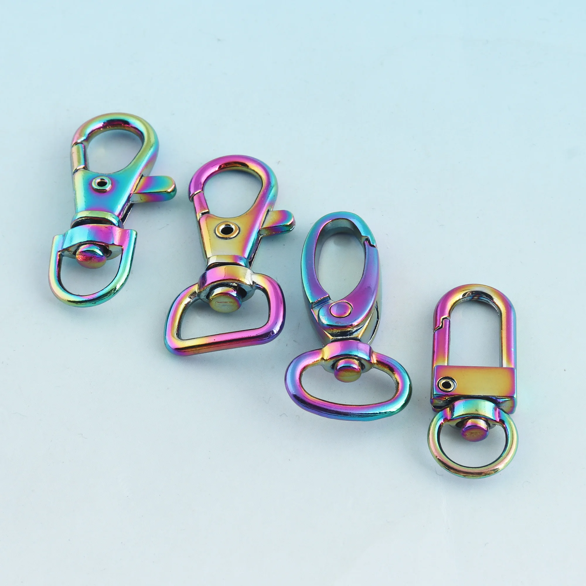 Радужная Поворотная застежка цветной карабин крючок для кошелька поводок пряжки