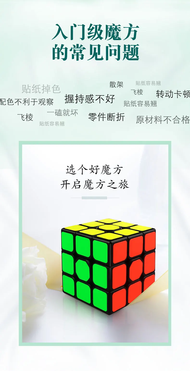 Новое поступление 3x3x3 волшебный кубик профессиональная скорость плавно поворачивается Профессиональный брелок для соревнований 3х3 головоломка маленький хлеб
