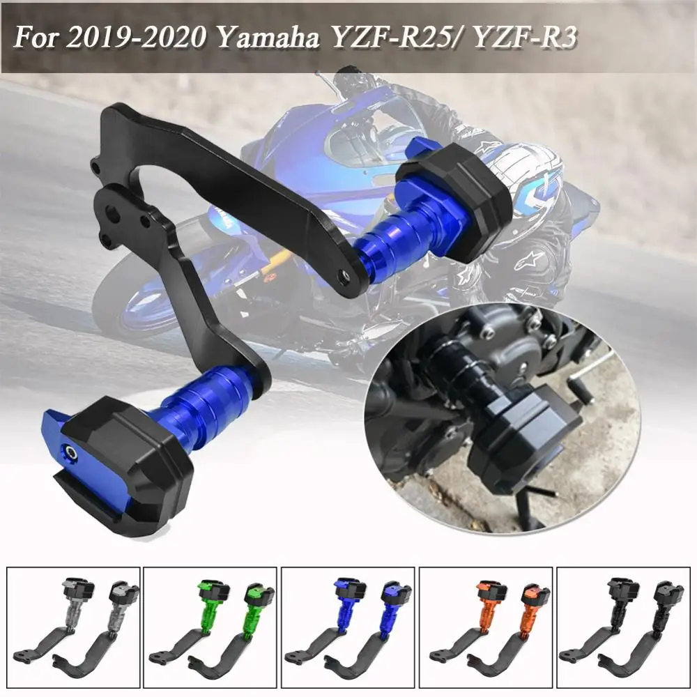 Слайдеры рамы для 2019 Yamaha YZF R3 R25 защита корпуса двигателя защитная обтекатель