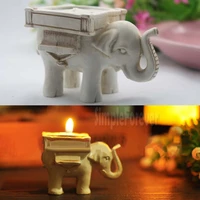 new 50pcslot party favour resin lucky elephant tea light candle holder for wedding decoration souvenirs