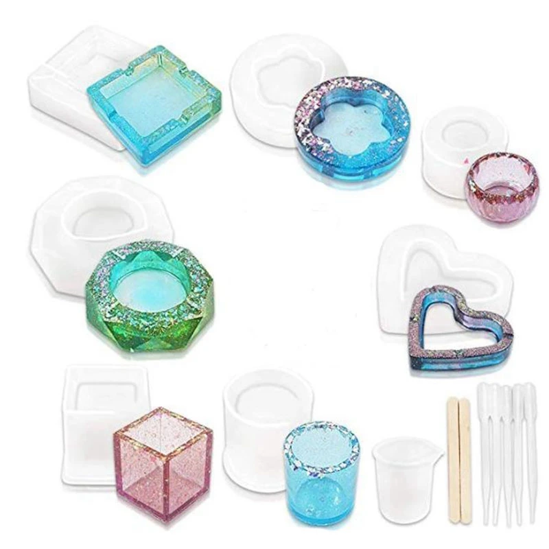 Силиконовая форма из смолы 8 шт. художественные формы для литья на горках