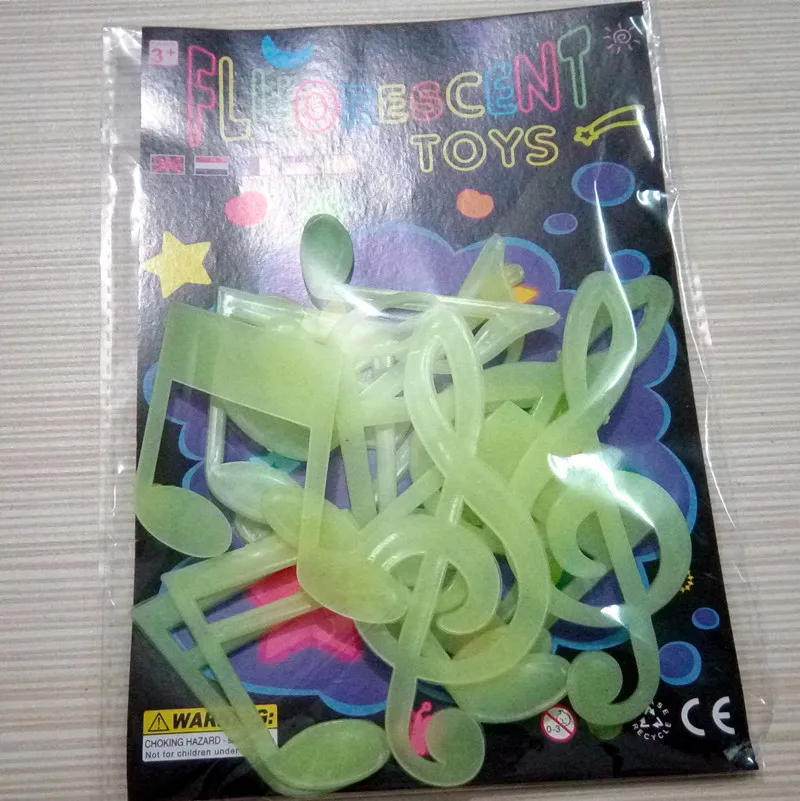 

Luminous Musical Note Sticker glow in the dark Symbol Wall Stickers Children Bedroom Kindergarten Decorative Fluorescence Pat
