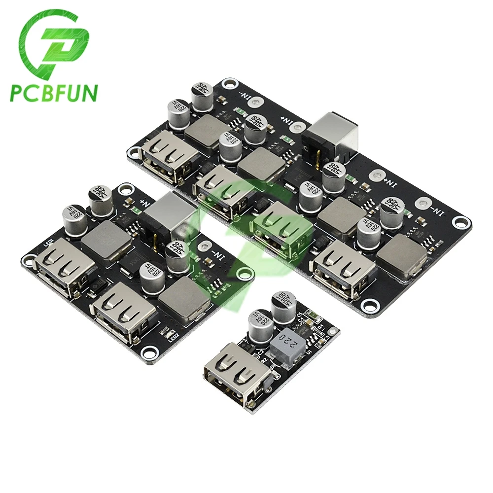 USB QC3.0 QC2.0 DC-DC понижающий преобразователь зарядки модуль 6V-32V 9V 12V 24V постоянного