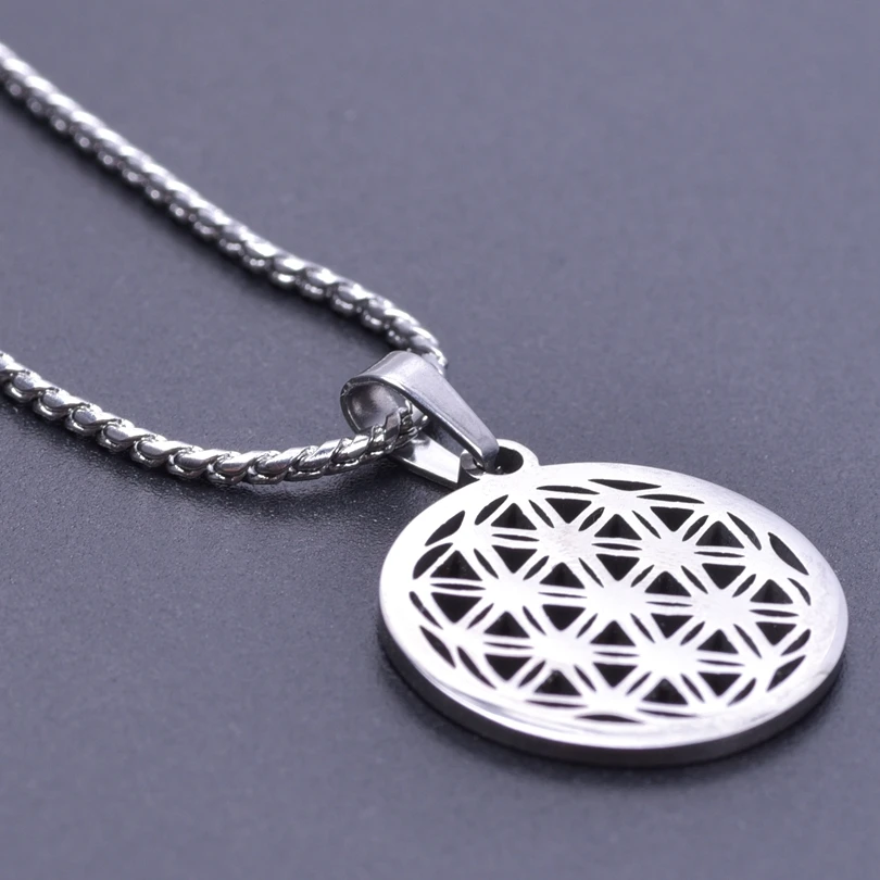 Ожерелье с подвеской Lotus Yoga ювелирное изделие из нержавеющей стали ожерелья OM для