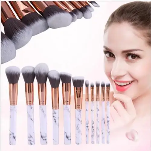 10 шт. мармер Паттен сделать Борстель voor Cosmetische Poeder тональный крем Oogschaduw губ Make up
