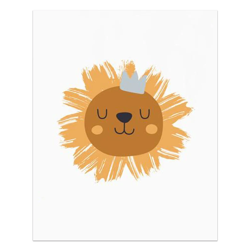 

Nursery Posters Cartoon Sun Stars Prints Animals Moon Rainbow Canvas Paintings Wall Art Pictures For Kids Room Nordic Decoration
