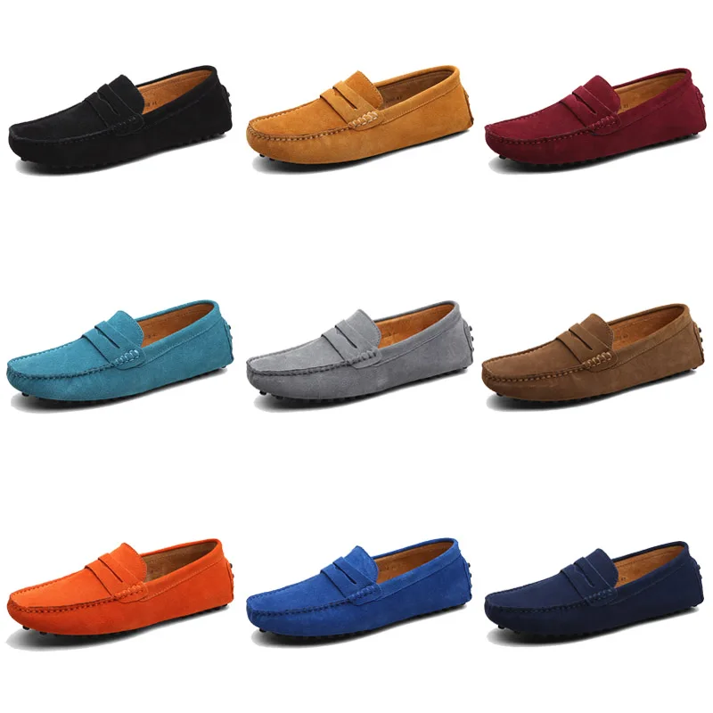 Лоферы мужские кожаные легкие дышащие на плоской подошве для вождения | Обувь