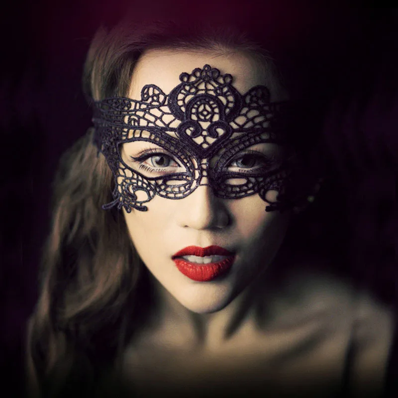 SEXY MEOW Exotic Lace Mask Sexy Cosplay Toy Costumes Women Hollow Out Fetish Bdsm Slave Restraint Adult Game Queen Eye Mask