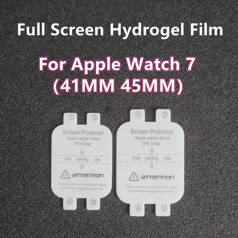 Гидрогелевая пленка для Apple Watch 7 Защита экрана iWatch 41 мм 45 полноэкранная мягкая