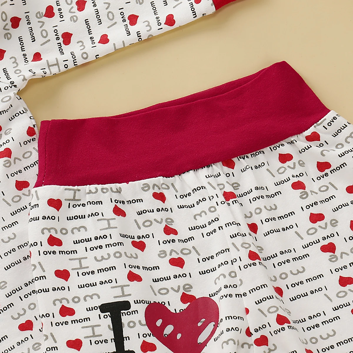 Newborn Infant Baby Girl Boy Clothes Long Sleeve I love Daddy Mommy Tops Romper Leggings Pants Outfits Cotton 2Pcs Set Autumn | Детская