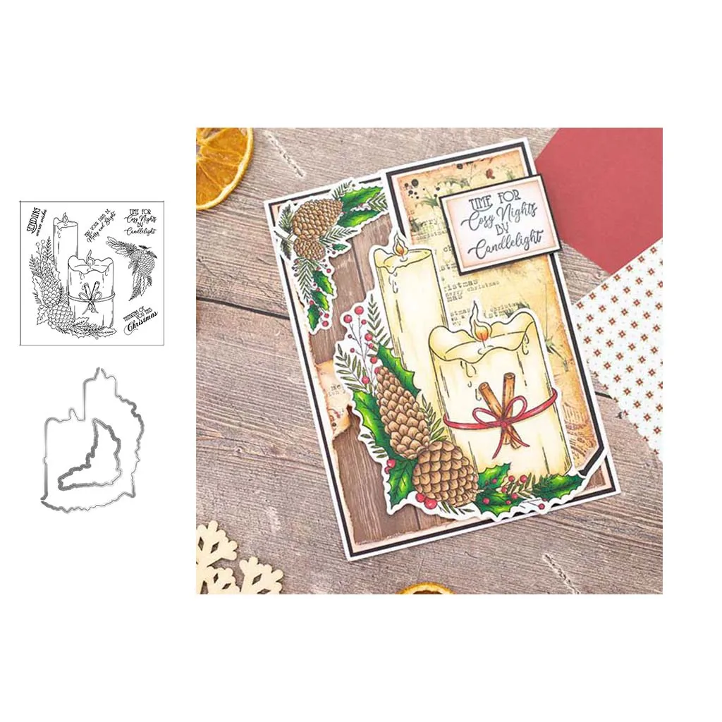

Congratulations Blessing Candle Metal Cutting Dies and Stamps for Scrapbooking DIY Seal Craft Stencil Make Album Sheet Template