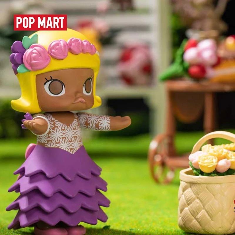 

POP MART Molly Wedding Flower girl Toys figure blind box Action Figure Birthday Gift Kid Toy free shipping