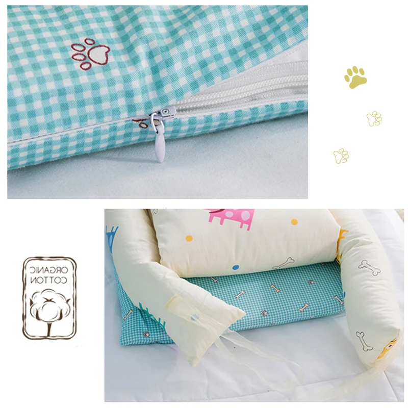 

Multifunction Portable Baby Bed with Pillow Cushion Newborn Travel For newborn baby cot for Outdoor Infant Crib Nest 6-Piece