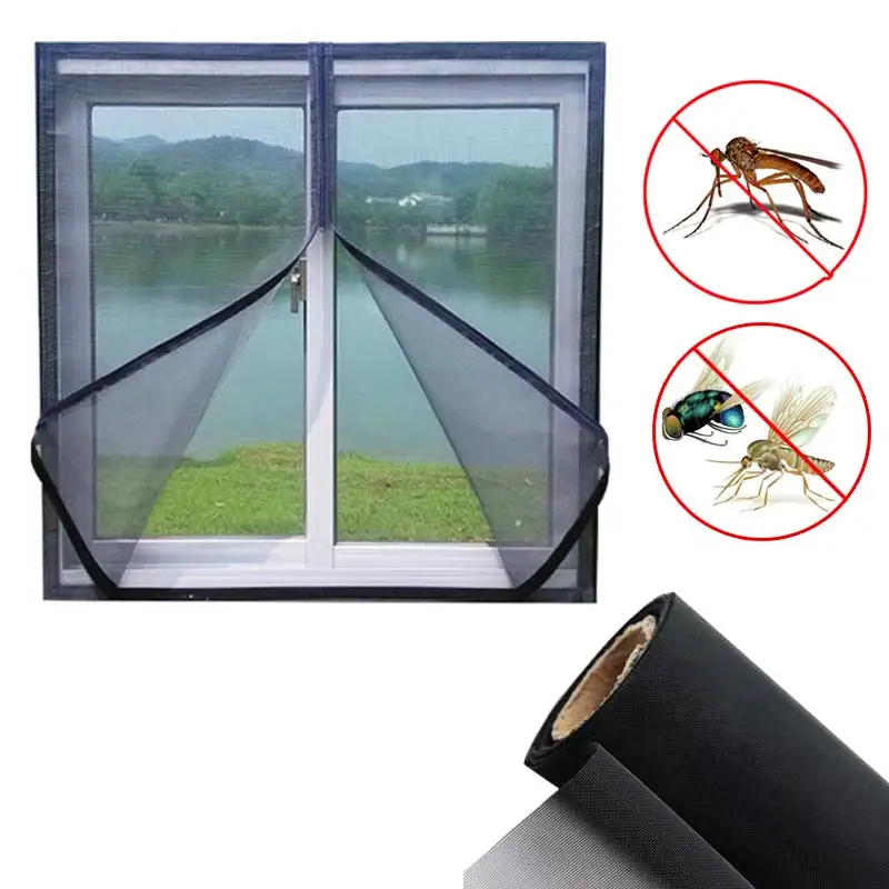 

Inset Window Screen Mesh, Air Tulle Adjustable Summer Invisible Anti-Mosquito net Fiberglass Removable Washable Customize Screen