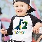 Детская футболка с длинным рукавом, с динозавром