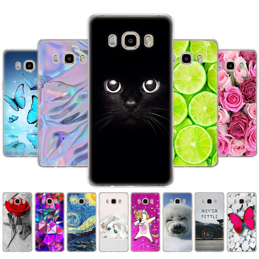 Мягкий силиконовый чехол из ТПУ для Samsung Galaxy J5 2016 J510 J510F в виде кошачьих