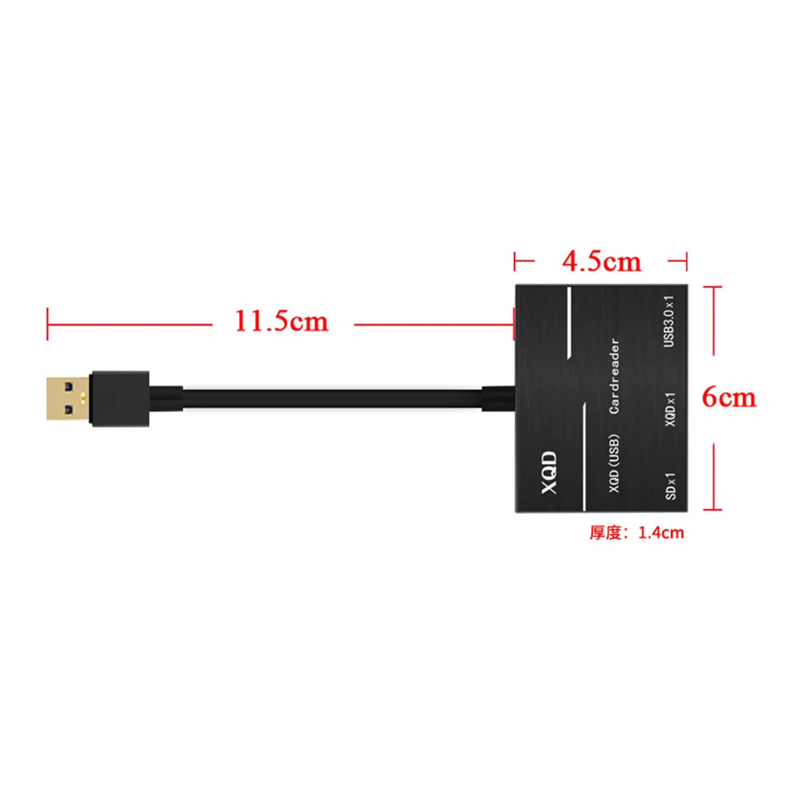 

High Speed 3 in 1 XQD USB3.0 Card Reader Memory Adapter Compatible with Windows/Mac OS Systems 4.8Gbp/s for the USB flash