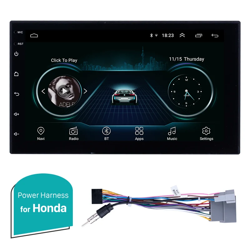 for Honda cable Harfey " универсальное Авторадио 2 din радио coche Android 8,1 gps автомобильное радио для Nissan VW Toyota Kia rio hyundai Suzuki Honda - Цвет: for Honda cable