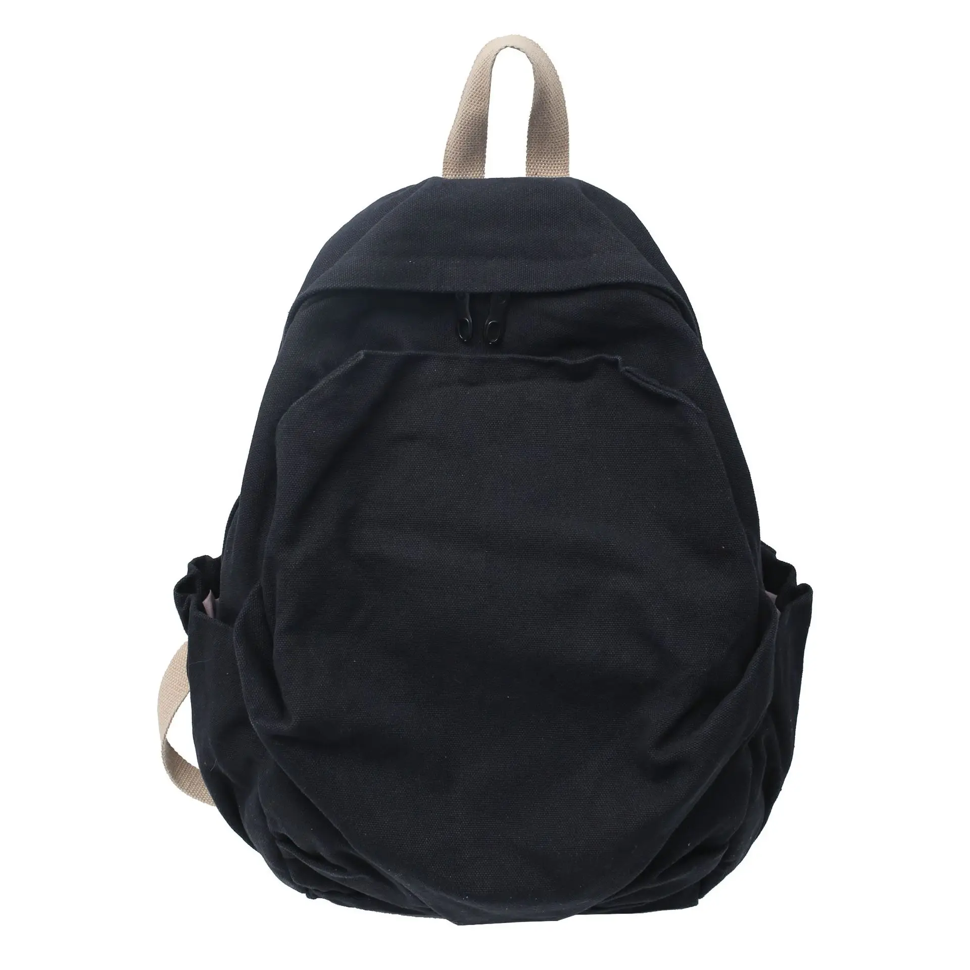 

2021 fashion solid color backpack female students class schoolbag female simple backpacks large capacity waterproof shoulder bag