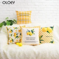 lemon letter printed cushion cover for sofa chair car home decorative pillow cover 45x45cm wedding decoration pillow case