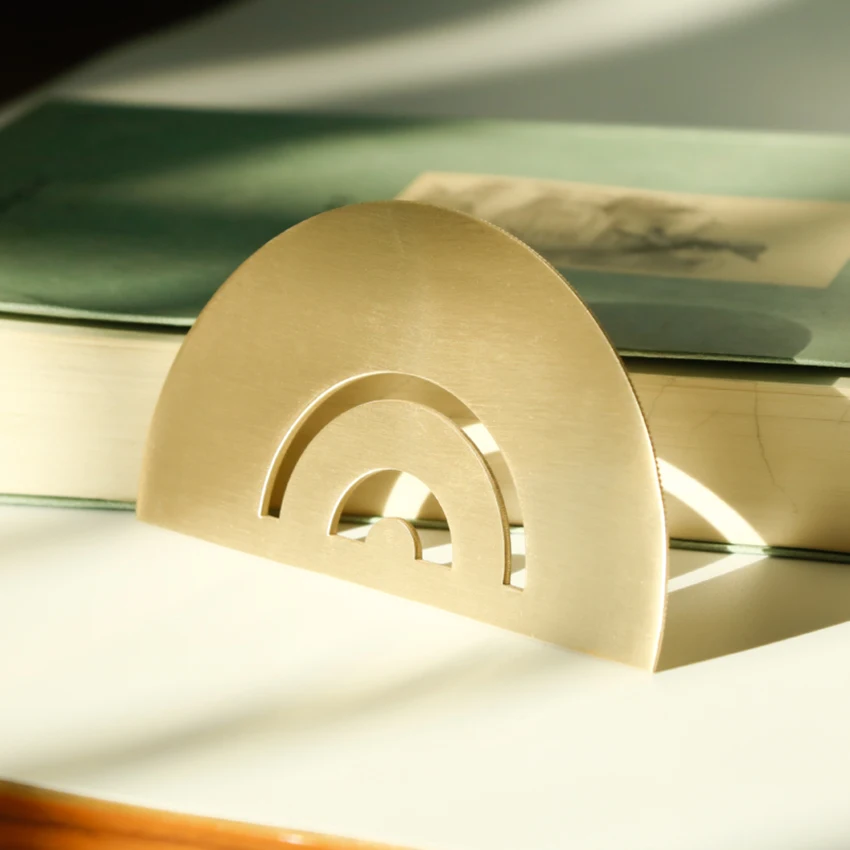 Латунный золотой полукруглый транспортир в стиле ретро математические