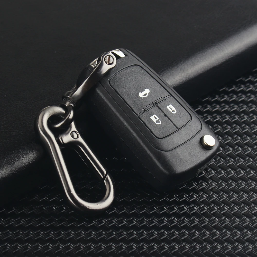 With Key Ring KEYYOU модифицированный складной корпус дистанционного ключа для Chevrolet Cruze Aveo Opel для GM 3 автомобиля switchblade ключ автопереключатель корпус - Количество кнопок: With Key Ring