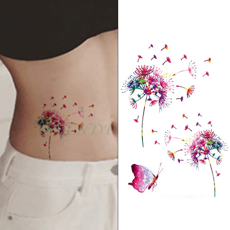 Водонепроницаемая Временная тату-наклейка перья птица белка Лотос Карп кошки