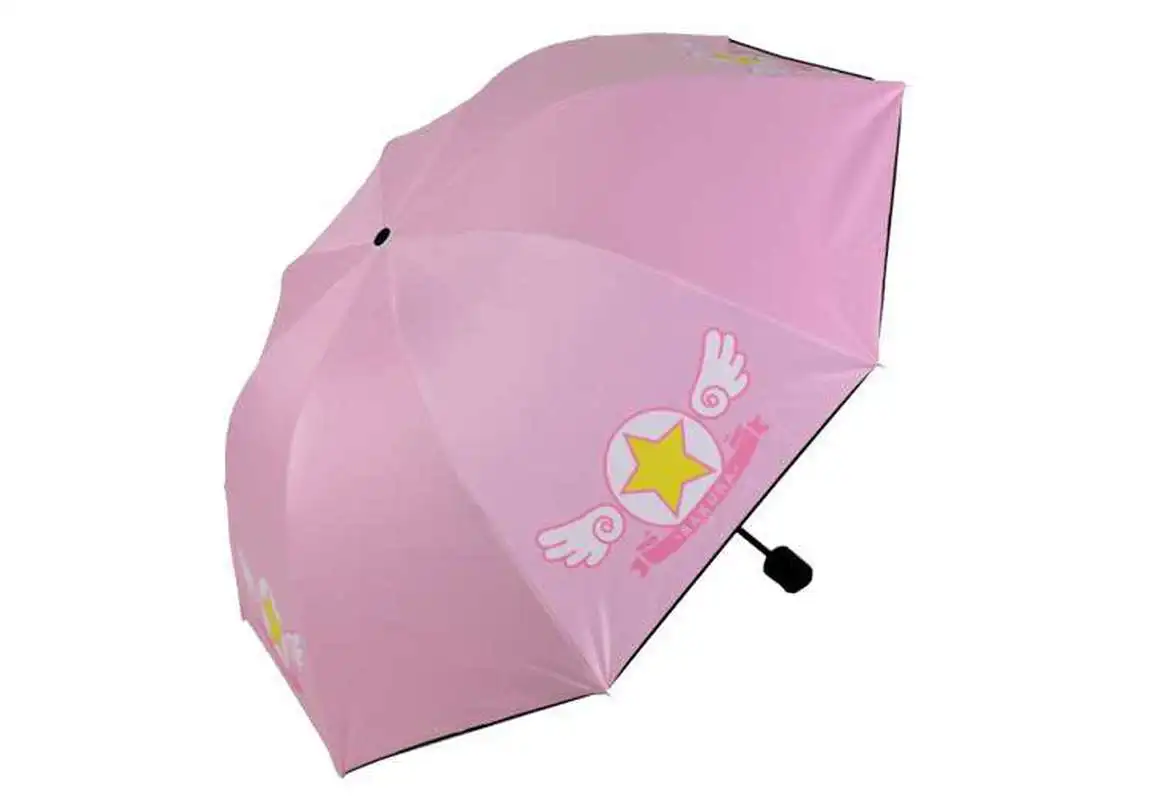 

Card Captor Sakura CCS Cosplay Props Kawaii Women Girls Sunscreen Umbrella Outdoor Street Portable Sunshade Parasol Prop