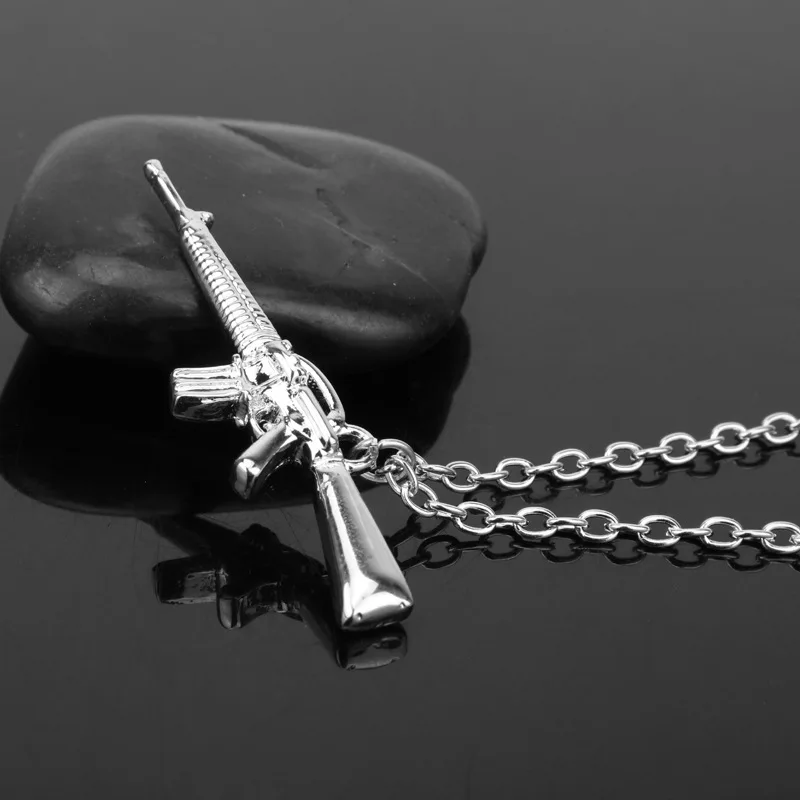 Новинка 2019 золотого и серебряного цвета ожерелье с пистолетным пистолетом для