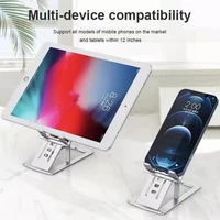 hot sell 2021 new creative storage folding desktop tablet aluminum alloy stand lift 6 speed adjustment slim mobile phone stand