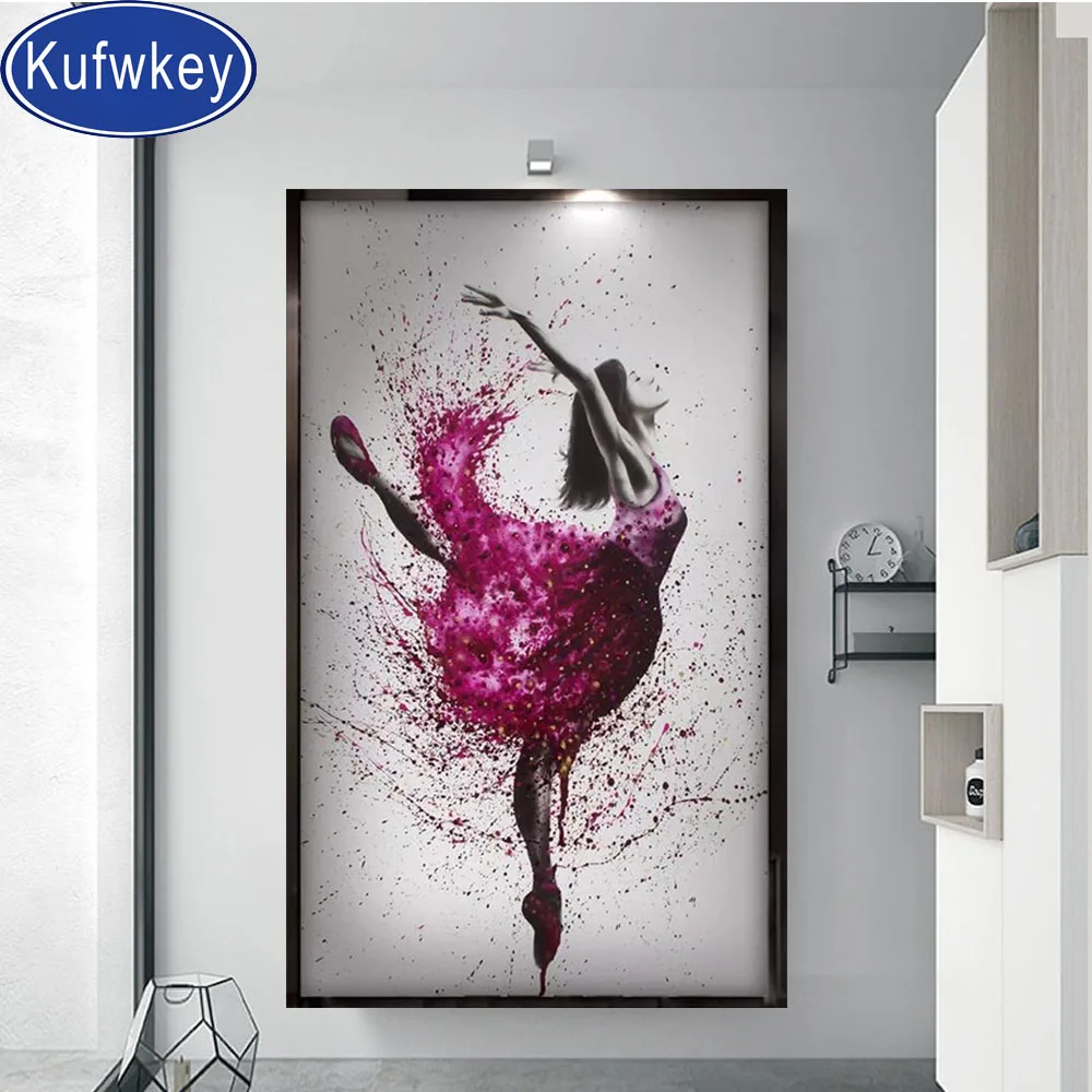 Алмазная живопись вышивка крестиком абстрактная Танцующая балерина алмазная