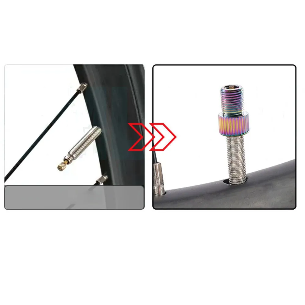 Велосипедный адаптер клапан Presta-To-Schrader цветной насос коннектор конвертер 4g