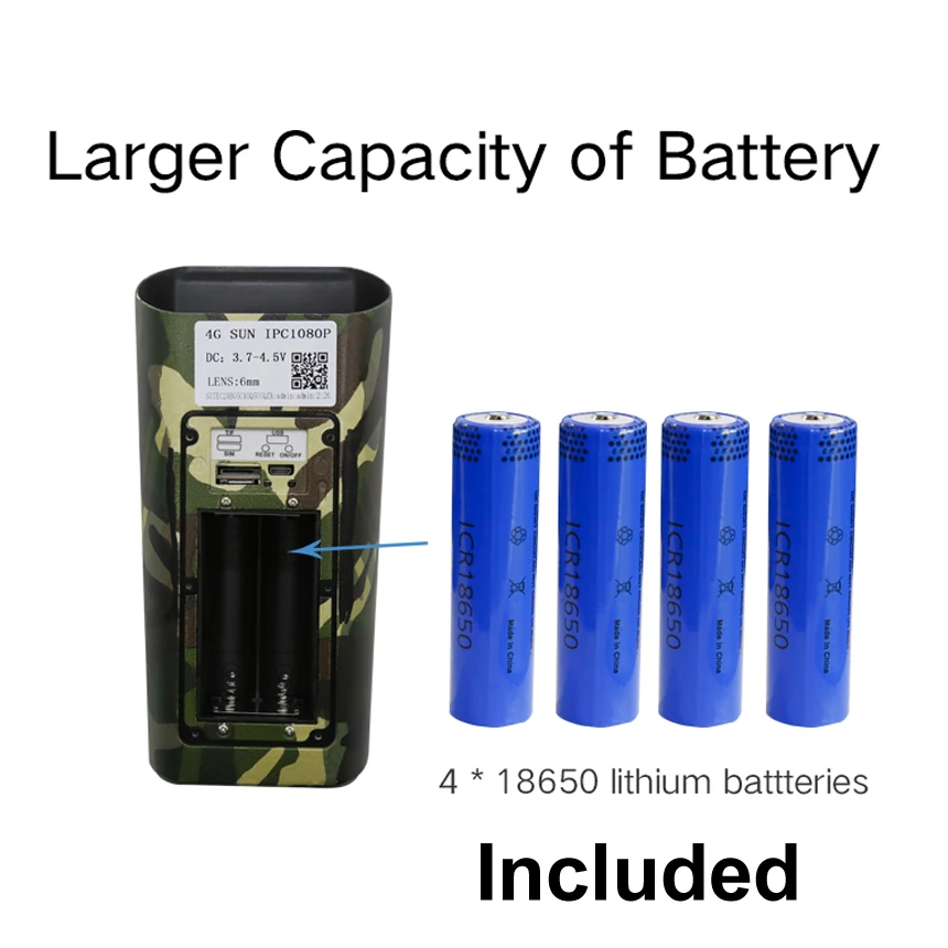 Hebeiros Outdoor 4G SIM Card Camouflag Hunting Camera 1080P Solar Power IP Battery IP67 Wireless Surveillance CCTV | Безопасность и