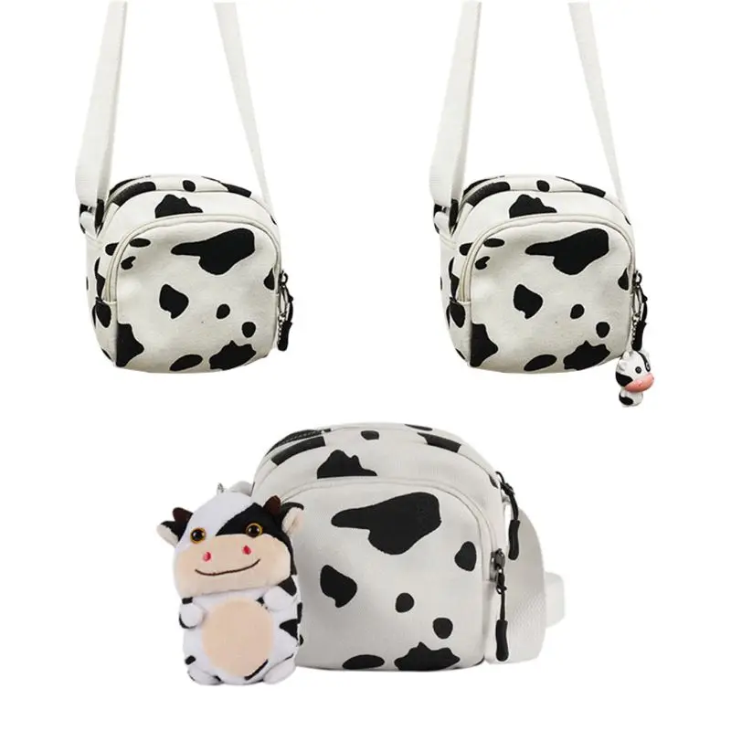 

Women Girls Cartoon Cow Print Shoulder Crossbody Bag Tote Satchel Phone Purse QXNC