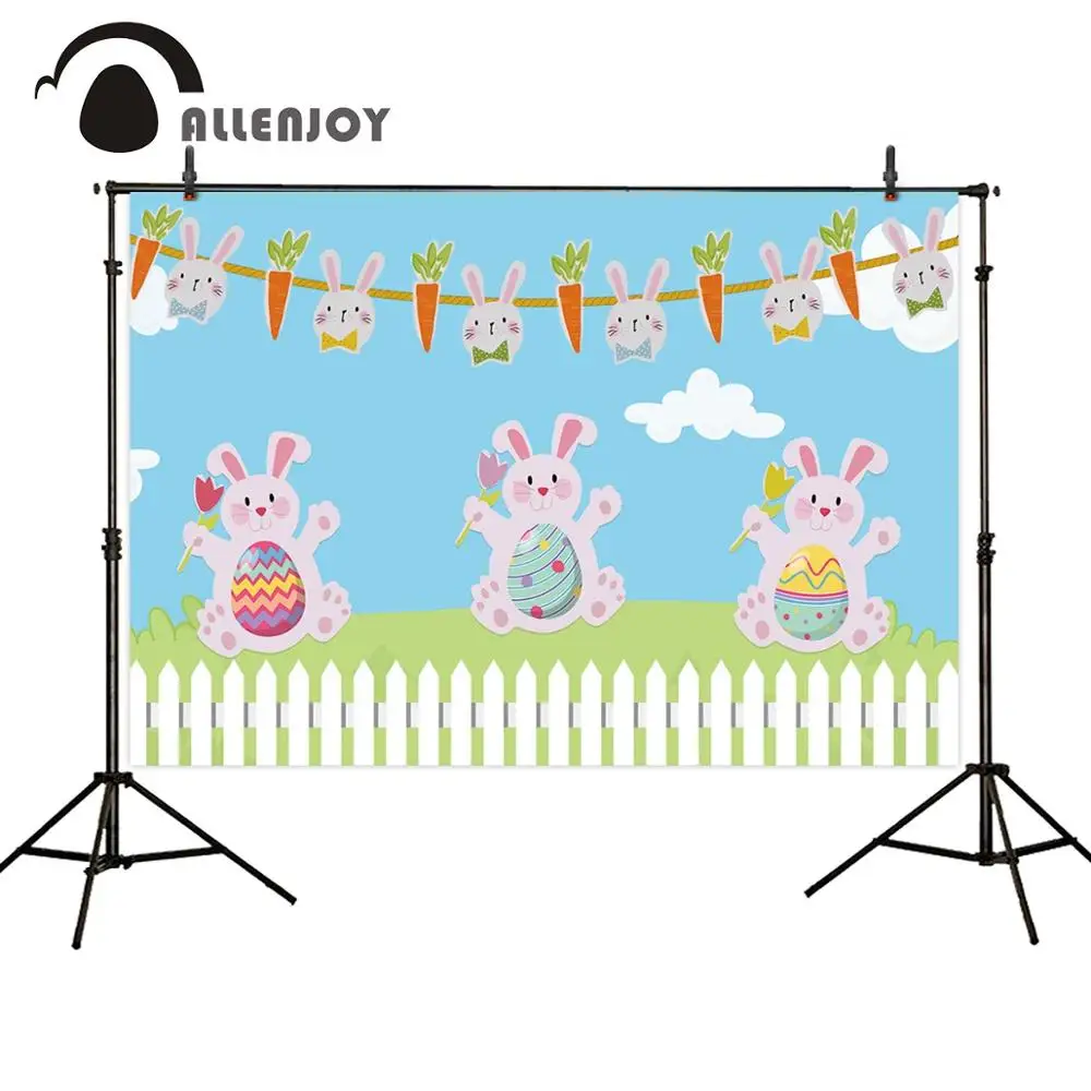 Allenjoy задний фон для фотосъемки Счастливой Пасхи мультфильм красочные яйцо