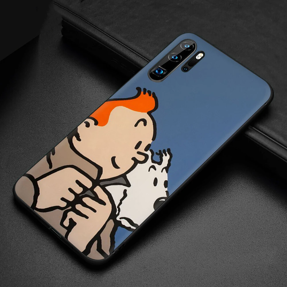 B4 The Adventures of Tintin New Fun Soft Silicone phone case for Huawei P8 P9 P10 P20 P30 Lite Mini Pro P Smart Z Plus - Color: B4