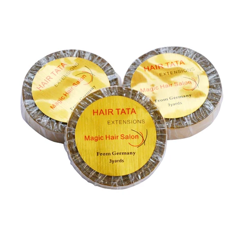 1 см * 3 ярда TATA двусторонняя клейкая лента для замены волос для кружевного парика/закрытия/шиньона водонепроницаемая кружевная поддерживающая лента для парика