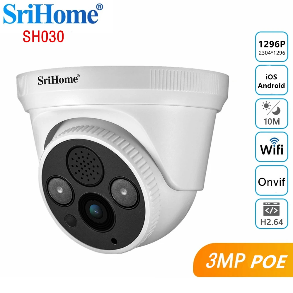 Srihome мини-камера Wi-Fi IP-камера безопасности CCTV наружная камера видеонаблюдения