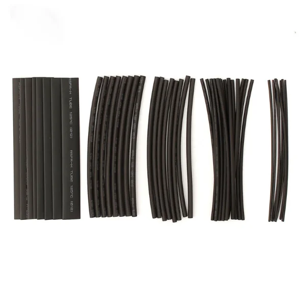 Высокое качество 48 шт. черная Термоусадочная трубка Ассортимент проволока для
