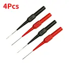 Игольчатый щуп, 4 шт., для мультиметра, черногокрасного цвета