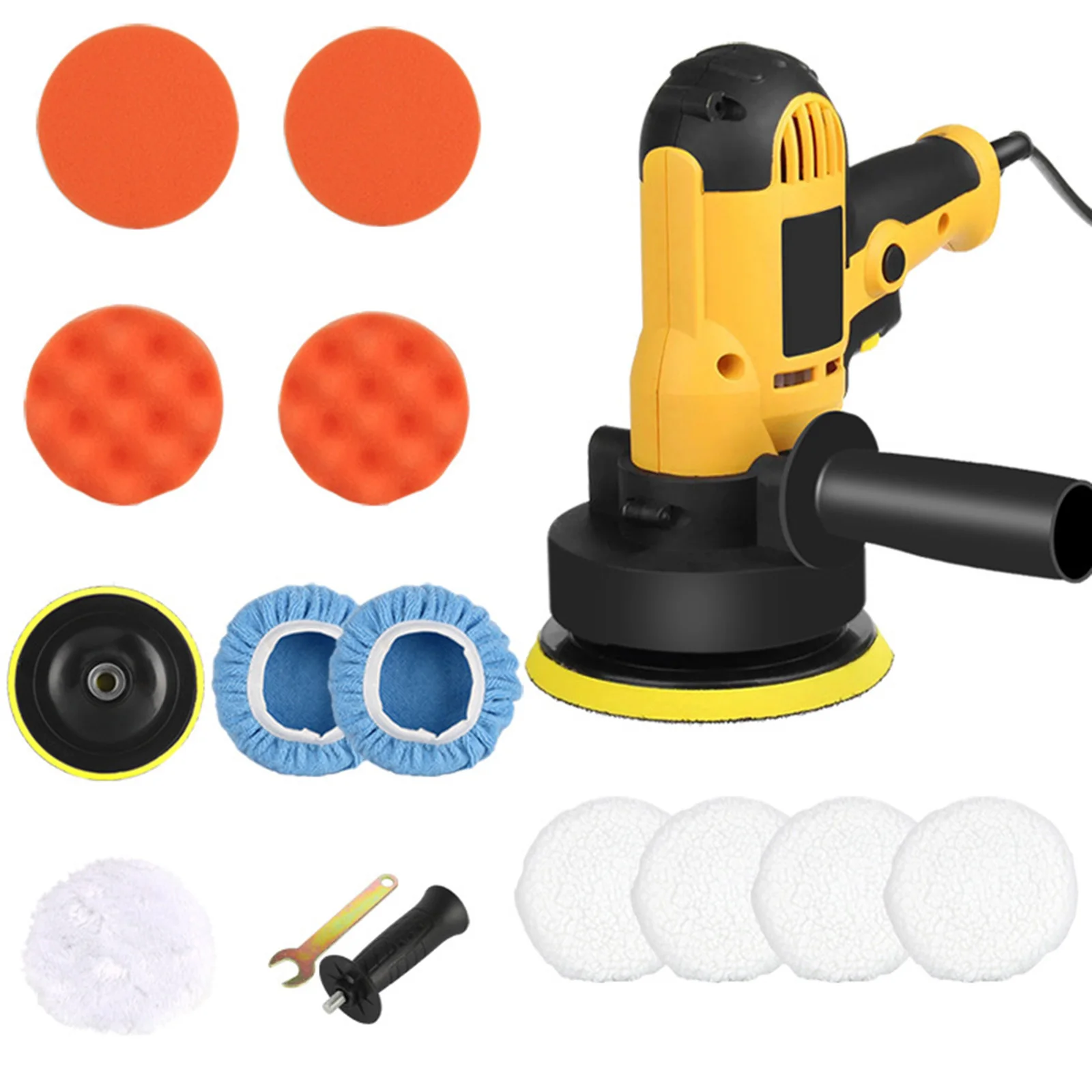 

14pcs Electric Car Polisher Multifunctional Stepless Speed Adjustable Electric Sander Handheld Portable Polisher For Cars Waxing