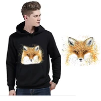 wolf eyes diy patches on cloths iron on heat transfer printing patches stickers for clothes t shirt appliques washable