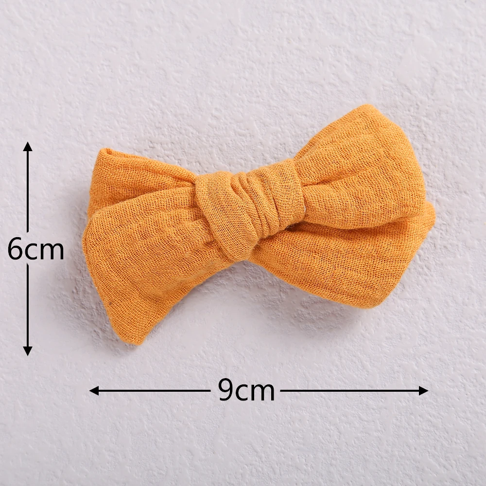 1 Uds. De horquillas de algod&oacute;n con lazo para beb&eacute;, Clip para el pelo para ni&ntilde;a, pasadores de Boutique para beb&eacute; reci&eacute;n nacido, gorro infantil, accesorios para el cabello para beb&eacute;-1