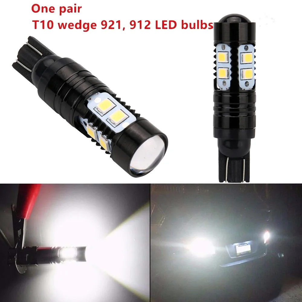 

2Pcs 50W 921 912 T10 T15 LED 6000K HID White Backup Reverse Lights Bulb Fog Lamp 6000K 12V-24V Car Signal Lamp 700LM