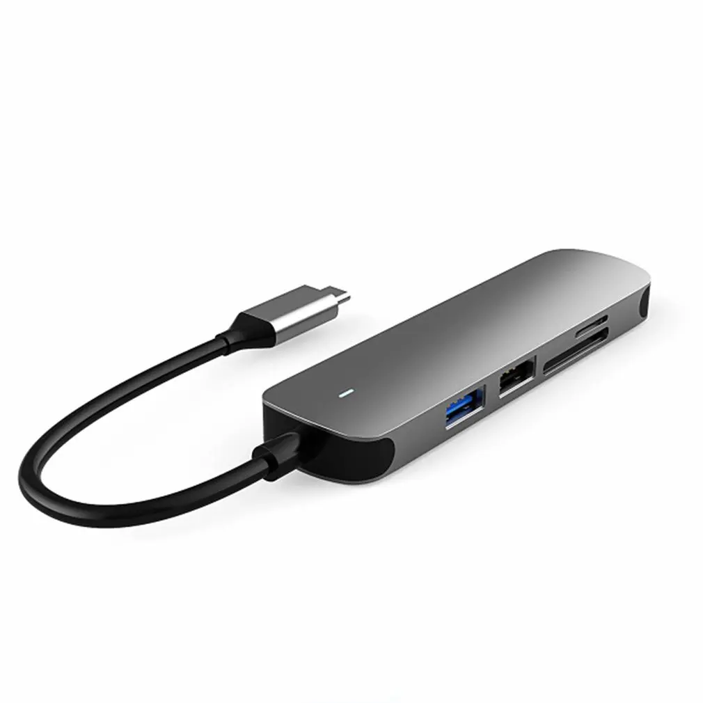 

Type C Hub Docking Station Converter Multifunctional 5 In 1 Usb Hub Multi-function Hub C High Definition
