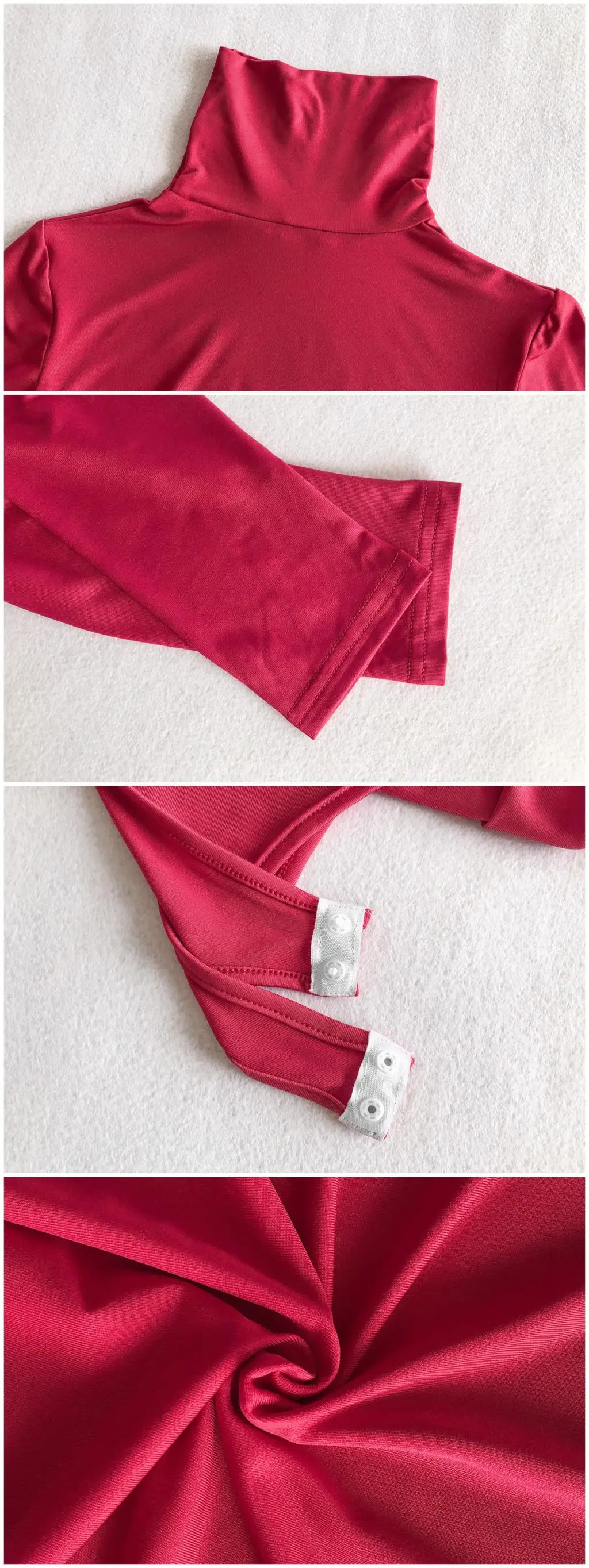 

Sexy Bodycon Bodysuit Long Sleeve Turtleneck Sheath Basic White Black Red Overall 2021 Spring Autumn New Women Body Top Jumpsuit