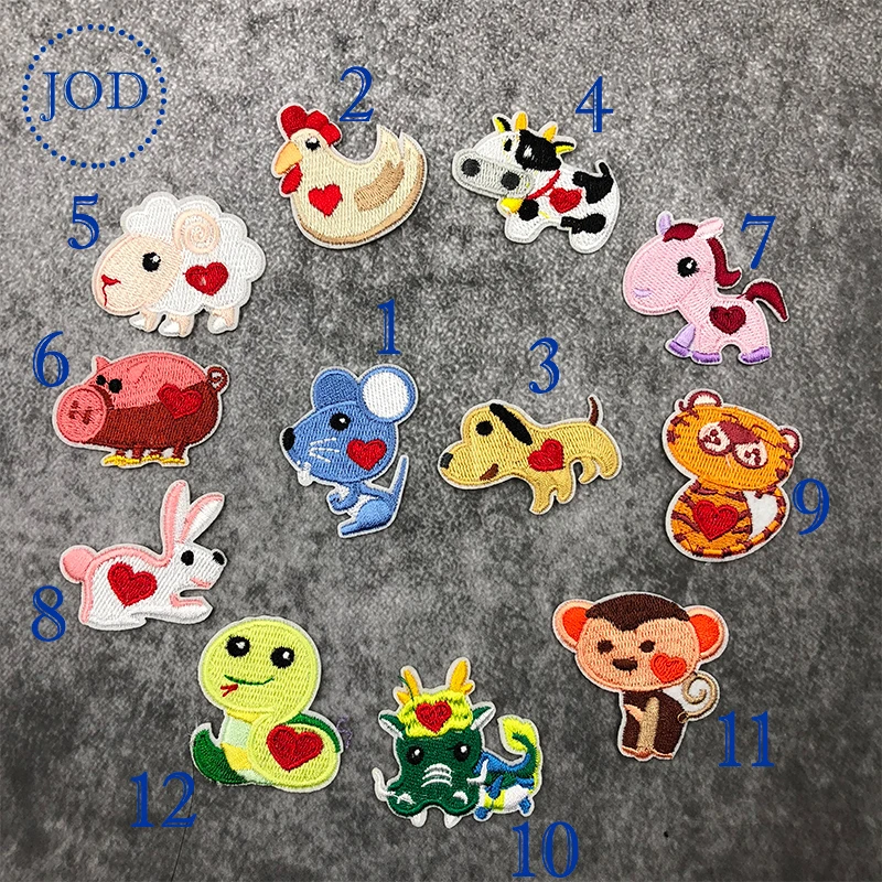 Мышь свинья животное вышивка железо на заплатках для одежды детская аппликация