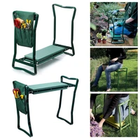 garden kneeler seat multifunctional seat stainless steel garden stool folding portable bench kneeling pad and tool bearing 150kg