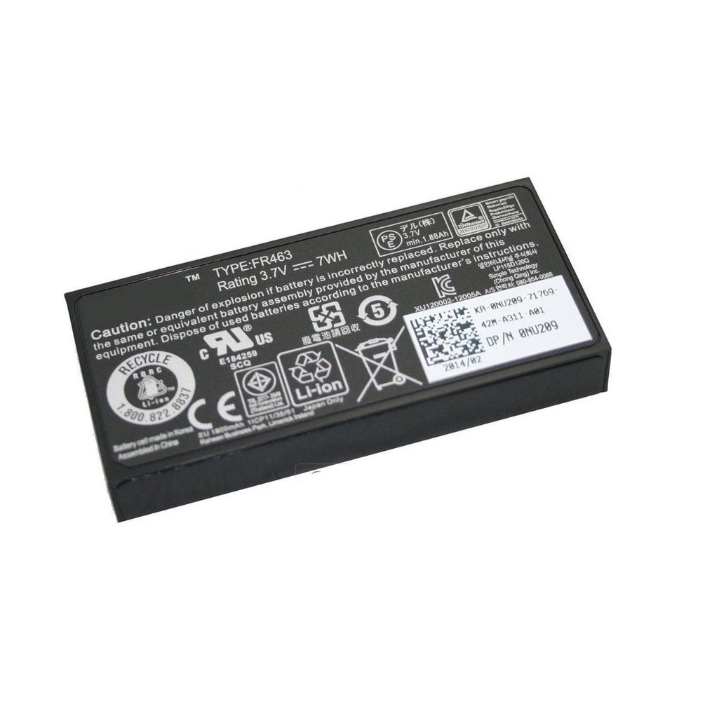 

FR463 Battery For DELL Poweredge 1950 2900 2950 6850 6950 5i 6i NU209 P9110 U8735 H700 R910 R900 R710 R610 R510 R410