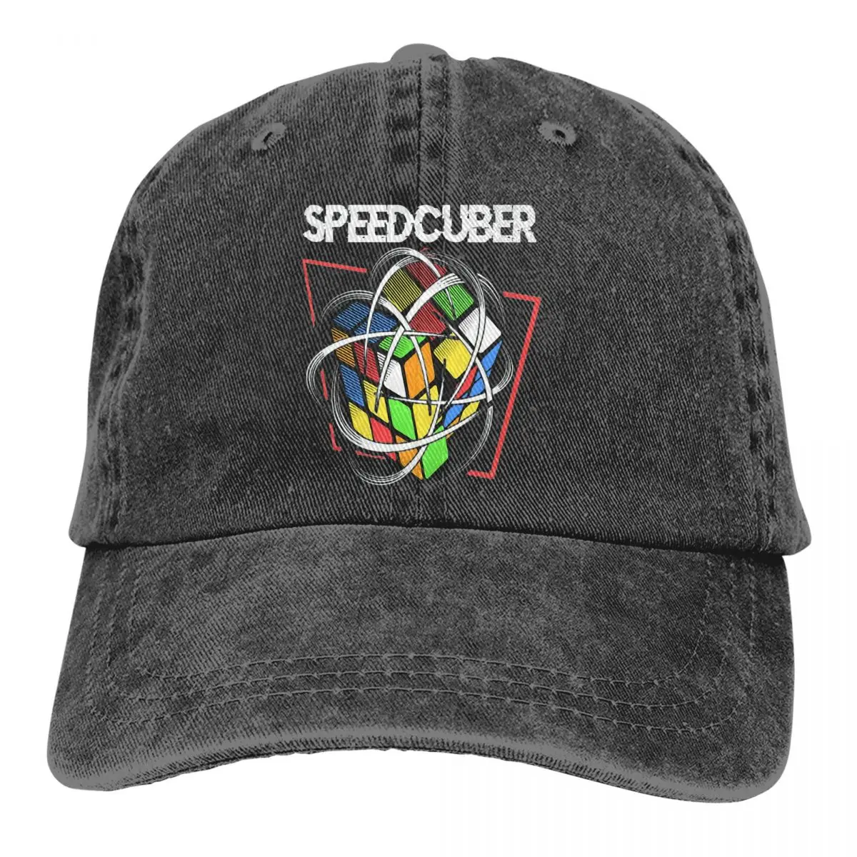 

Однотонные шапки для папы Женская кепка Speedcuber солнцезащитный козырек бейсболка s магический куб художественная культура Кепка с козырьком